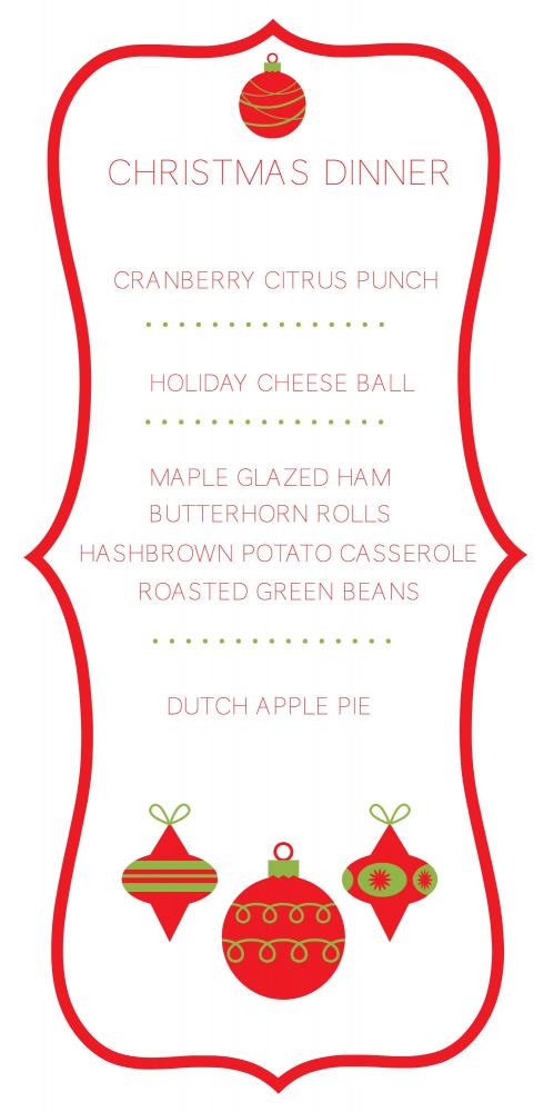 The ULTIMATE Christmas Dinner&hellip;and a printable menu!